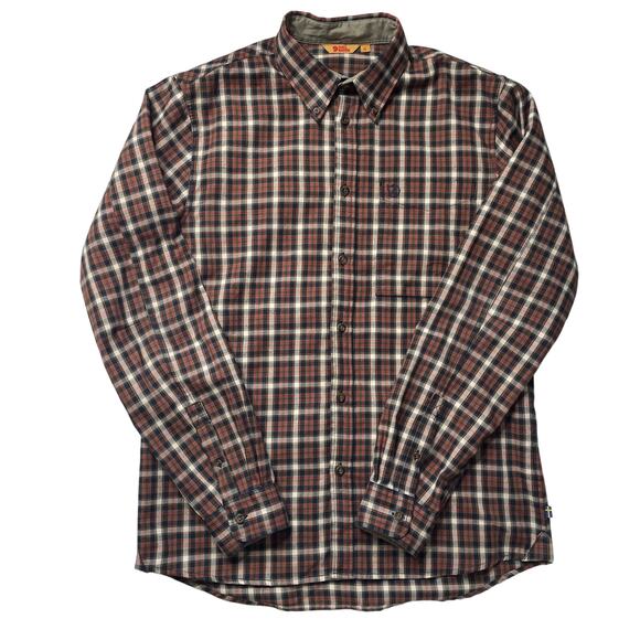 Fjallraven Stig Flannel Shirt Button Down Plaid Sz XL Men's Long Sleeve Slim Fit - Picture 1 of 7